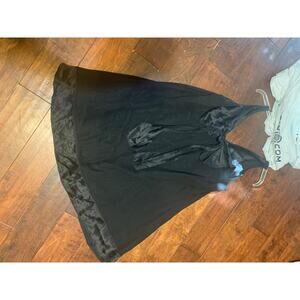 Vintage Maxstudio.com 100% Silk Black A Line Dress - Sz Large